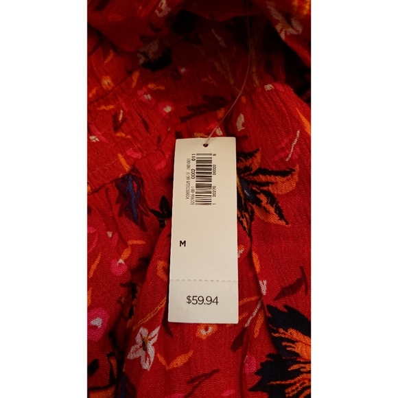 Flowing Mahogany Floral Old Navy Dress - Picture 7 of 8